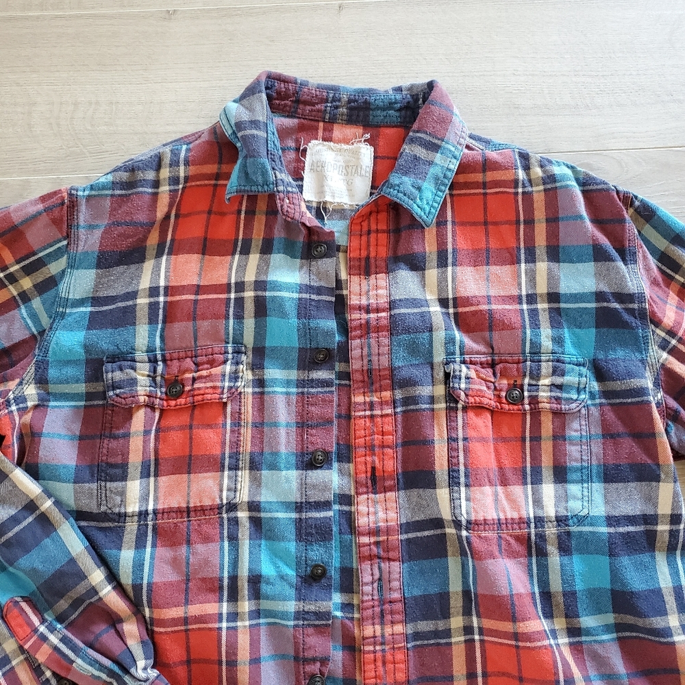 Aeropostale Plaid Flannel Shirt Size XL